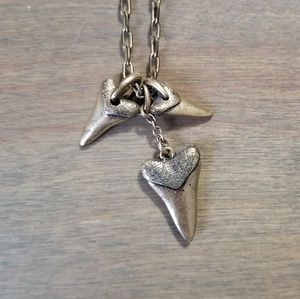 Lucky Brand gold shark tooth necklace